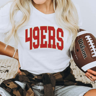 49ers Collegiate Letter Bella Graphic Tee - Limeberry Designs