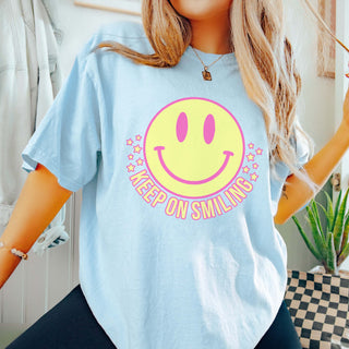 Keep On Smiling Comfort Color Tee