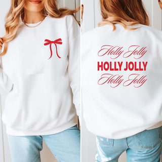 Holly Jolly Repeat Graphic Sweatshirt Front & Back Design