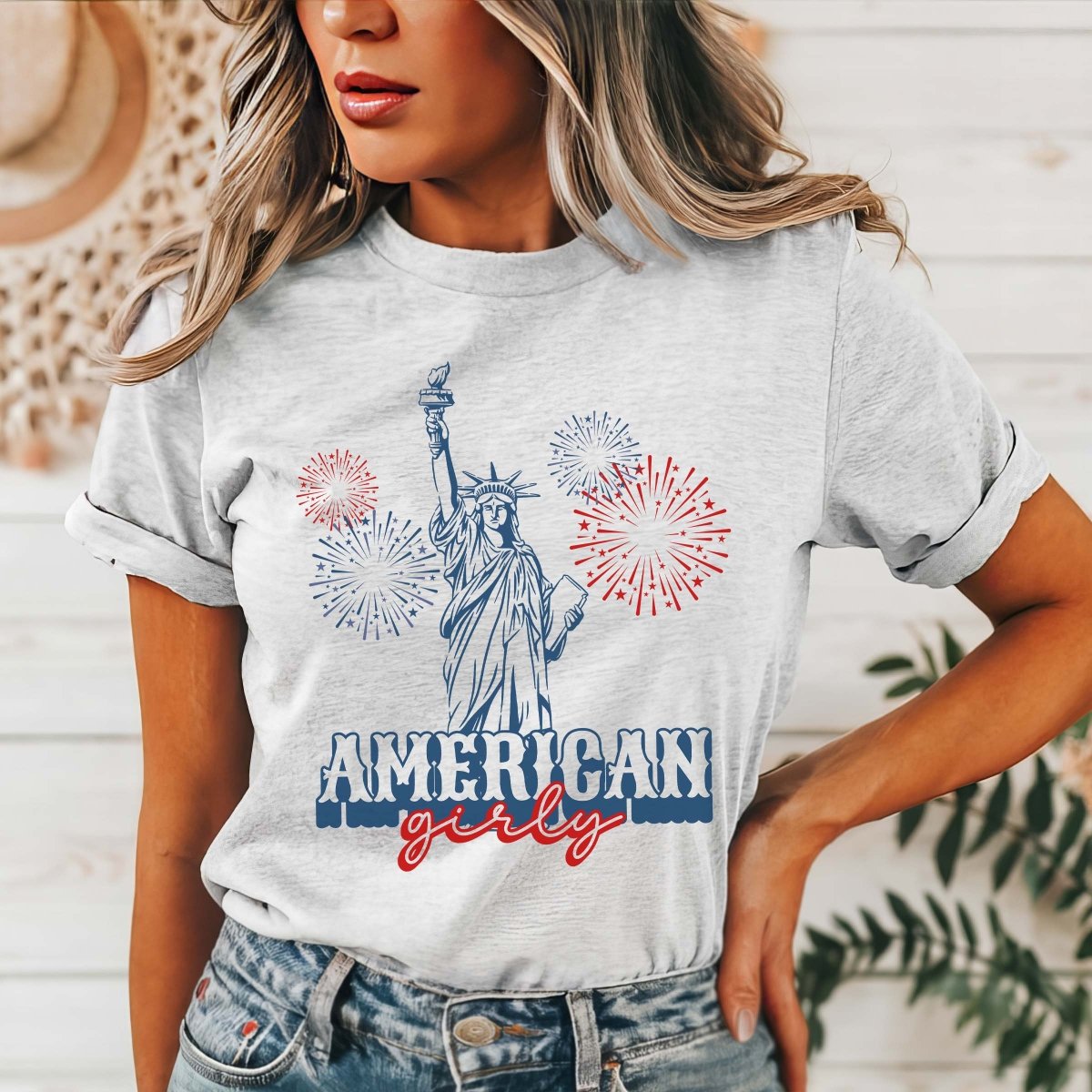American Girly Statue of Liberty Tee - Limeberry Designs