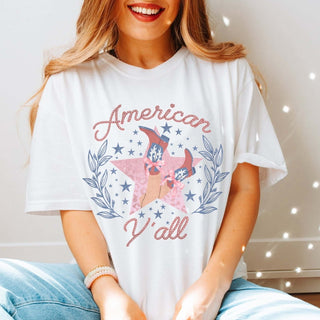 American Y'all Boots Comfort Color Tee - Limeberry Designs