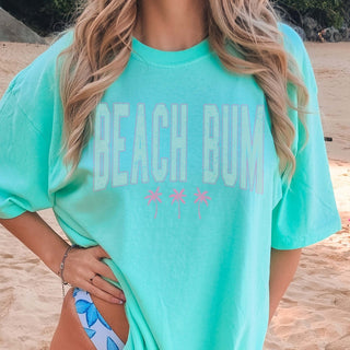 Beach Bum Palm Tree Comfort Color Graphic Tee - Limeberry Designs