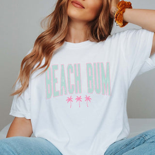 Beach Bum Palm Tree Comfort Color Graphic Tee - Limeberry Designs