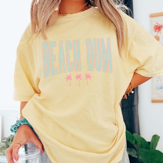 Beach Bum Palm Tree Comfort Color Wholesale Graphic Tee - Fast Shipping - Limeberry Designs