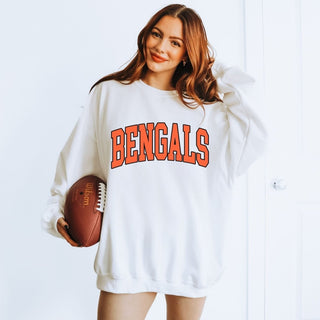 Bengals Collegiate Letter Graphic Sweatshirt + Hoodie - Limeberry Designs