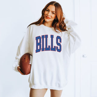 Bills Collegiate Letter Graphic Sweatshirt + Hoodie - Limeberry Designs