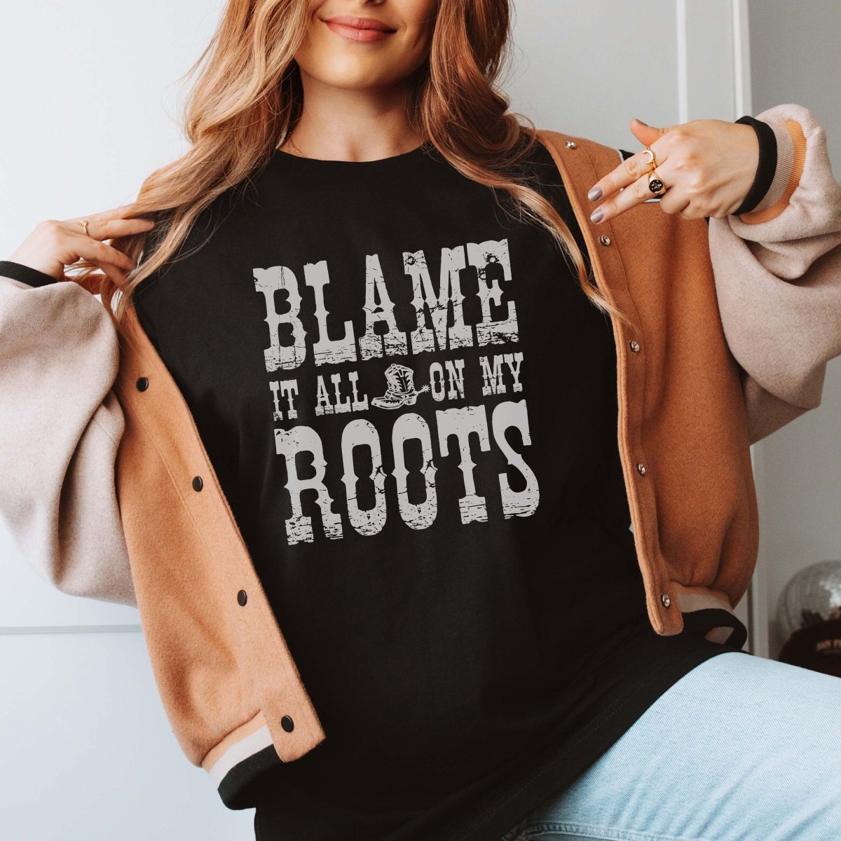 Blame It All On My Roots Tee - Limeberry Designs