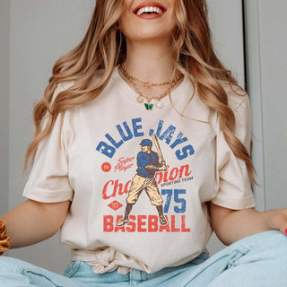 Blue Jays Vintage Baseball Team Graphic Tee - Limeberry Designs