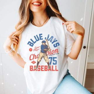 Blue Jays Vintage Baseball Team Graphic Tee - Limeberry Designs
