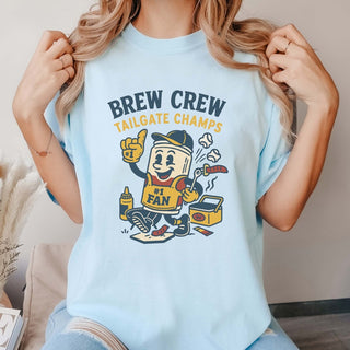 Brew Crew Tailgate Champs Wholesale Comfort Color Tee - Fast Shipping - Limeberry Designs