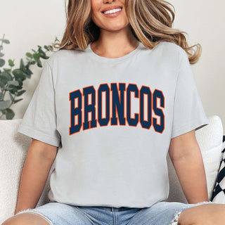 Broncos Collegiate Letter Bella Graphic Tee - Limeberry Designs