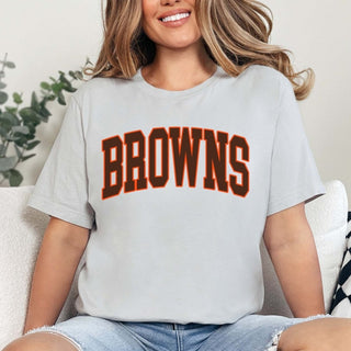 Browns Collegiate Letter Bella Graphic Tee - Limeberry Designs