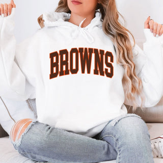 Browns Collegiate Letter Graphic Sweatshirt + Hoodie - Limeberry Designs