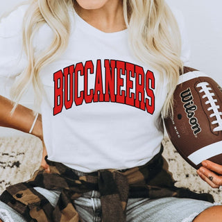 Buccaneers Collegiate Letter Bella Graphic Tee - Limeberry Designs