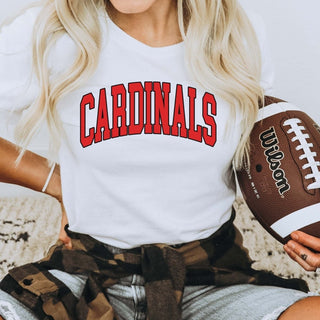 Cardinals Collegiate Letter Bella Graphic Tee - Limeberry Designs