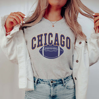 Chicago With Football Bella Graphic Tee - Limeberry Designs