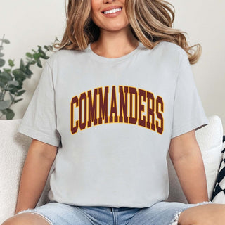 Commanders Collegiate Letter Bella Graphic Tee - Limeberry Designs