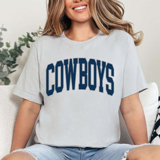 Cowboys Collegiate Letter Bella Graphic Tee - Limeberry Designs