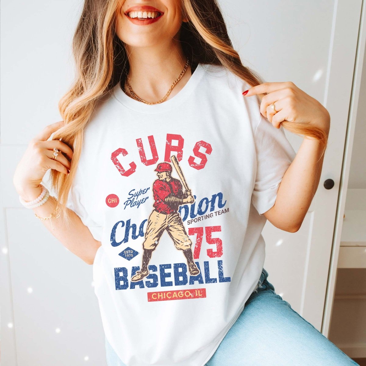 Cubs Vintage Baseball Team Wholesale Tee - Fast Shipping - Limeberry Designs