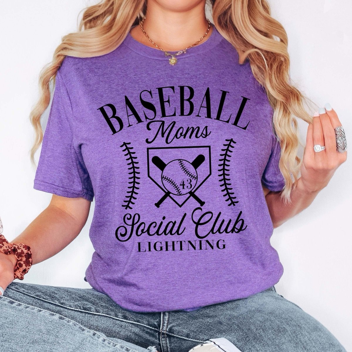 Custom Baseball Mom Social Club Tee - Limeberry Designs