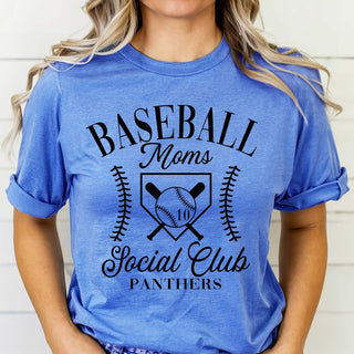 Custom Baseball Mom Social Club Tee - Limeberry Designs