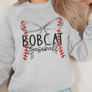 Custom Baseball Team With Bow Bella Sweatshirt - Limeberry Designs