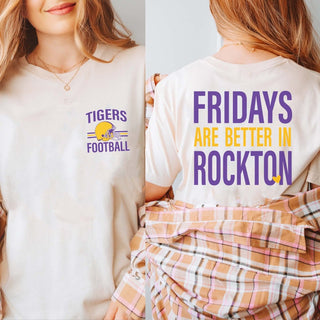 Custom Fridays Are Better Football Bella Graphic Tee With Front And Back Design - Limeberry Designs
