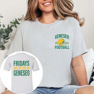 Custom Fridays Are Better Football Bella Graphic Tee With Front And Back Design - Limeberry Designs