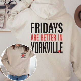 Custom Fridays Are Better Football Hoodie With Front And Back Design - Limeberry Designs