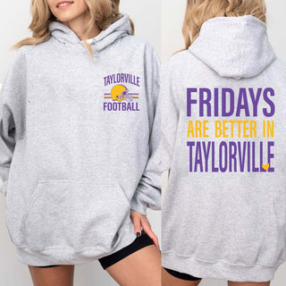 Custom Fridays Are Better Football Hoodie With Front And Back Design - Limeberry Designs
