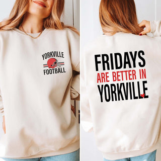 Custom Fridays Are Better Football Sweatshirt With Front And Back Design - Limeberry Designs
