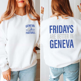 Custom Fridays Are Better Football Sweatshirt With Front And Back Design - Limeberry Designs