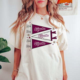 Custom Team Pennant Comfort Color Tee - Limeberry Designs