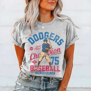 Dodgers Vintage Baseball Team Wholesale Tee - Fast Shipping - Limeberry Designs