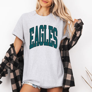 Eagles Collegiate Letter Bella Graphic Tee - Limeberry Designs