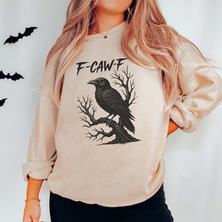 F - Caw - F Graphic Sweatshirt - Limeberry Designs
