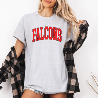 Falcons Collegiate Letter Bella Graphic Tee - Limeberry Designs