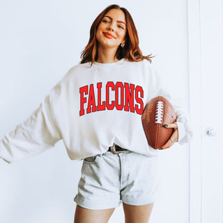 Falcons Collegiate Letter Graphic Sweatshirt + Hoodie - Limeberry Designs