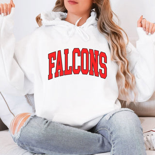 Falcons Collegiate Letter Graphic Sweatshirt + Hoodie - Limeberry Designs