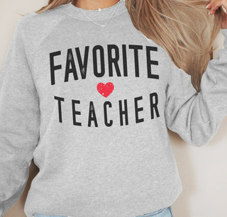 Favorite Teacher Bella Soft Crew Sweatshirt - Limeberry Designs