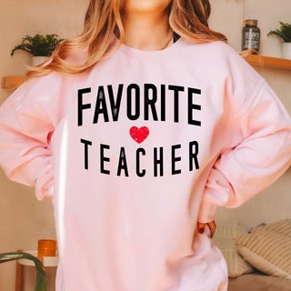 Favorite Teacher Bella Soft Crew Sweatshirt - Limeberry Designs