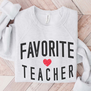 Favorite Teacher Bella Soft Crew Sweatshirt - Limeberry Designs