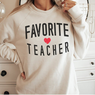 Favorite Teacher Bella Soft Crew Sweatshirt - Limeberry Designs