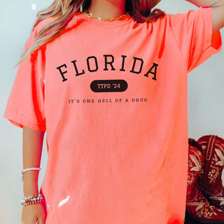 Florida TTPD One Hell Of A Drug Comfort Color Tee - Limeberry Designs