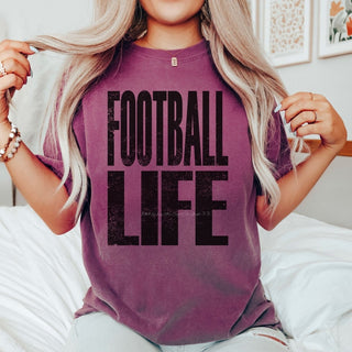 Football Life Comfort Color Tee - Limeberry Designs