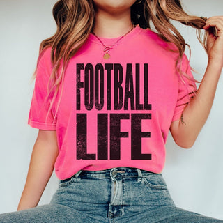 Football Life Comfort Color Tee - Limeberry Designs
