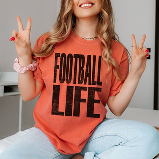 Football Life Comfort Color Tee - Limeberry Designs