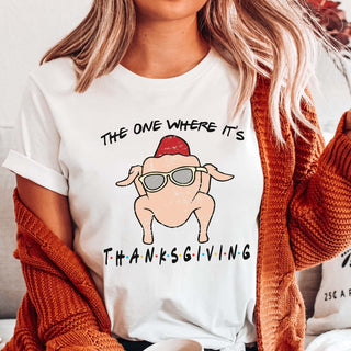 Friendsgiving Turkey Graphic Bella Tee - Limeberry Designs