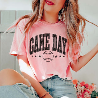 Game Day Baseball And Stars Wholesale Tee - Quick Ship - Limeberry Designs