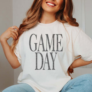 Game Day Vintage Black Ivory Comfort Color Tee - Limeberry Designs
